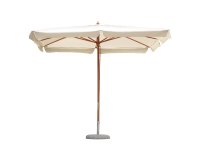 Parasol ogrodowy z nogą drewnianą centralną STANDARD 3x3 m poszycie kremowe