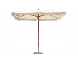 Parasol ogrodowy z nogą drewnianą centralną STANDARD 3x3 m poszycie kremowe