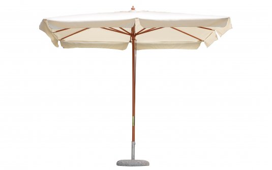 Parasol ogrodowy z nogą drewnianą centralną STANDARD 3x3 m poszycie kremowe