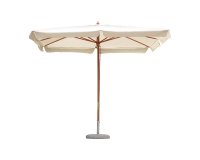 Parasol ogrodowy z nogą drewnianą centralną STANDARD 3x4 m poszycie kremowe