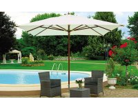 parasol ogrodowy EXTRA  300x300 cm kremowy z nogą drewnianą