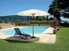 okrągły parasol w stylu japońskim o śr. 330 cm