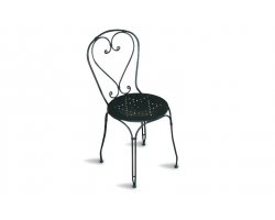 Czarne krzesło metalowe retro ocynkowane metaloplastyka STRESA