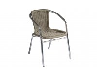 Krzesło sztaplowane bistro beżowa plecionka COLZA 