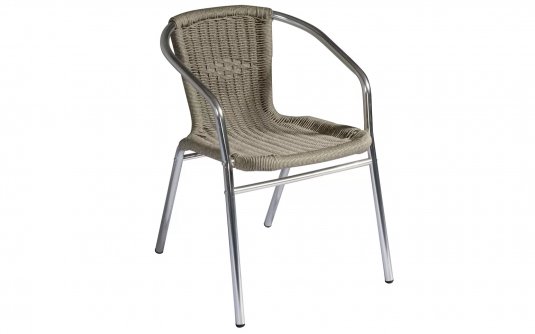 Krzesło sztaplowane bistro beżowa plecionka COLZA Krzesło sztaplowane bistro beżowa plecionka COLZA