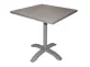 Szary aluminiowy stolik bistro kawiarniany 70x70 cm