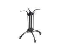 Czteronożna podstawa do stolików bistro zewnętrzna czarna