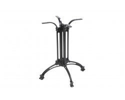 Czteronożna podstawa do stolików bistro zewnętrzna czarna