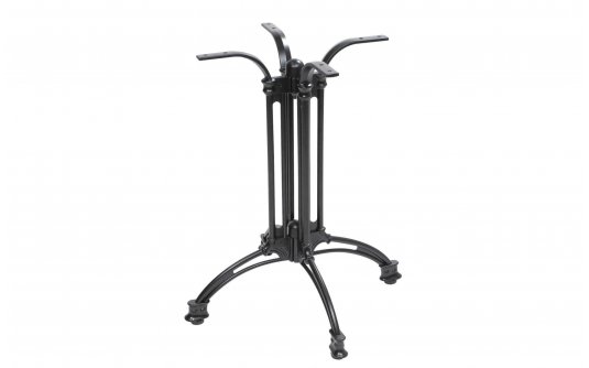 Czteronożna podstawa do stolików bistro zewnętrzna czarna Czteronożna podstawa do stolików bistro zewnętrzna czarna