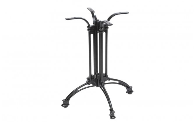 Czteronożna podstawa do stolików bistro zewnętrzna czarna