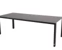 Stół aluminiowy ogrodowy GOA z blatem HPL szarym 
