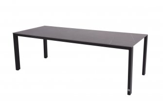 Stół aluminiowy ogrodowy GOA z blatem HPL szarym 