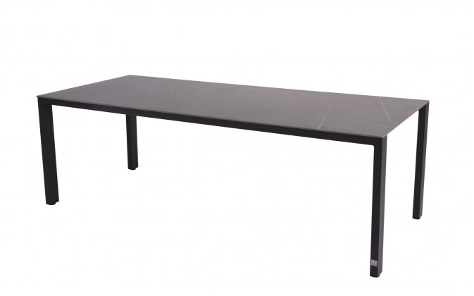 Stół aluminiowy ogrodowy GOA z blatem HPL szarym 