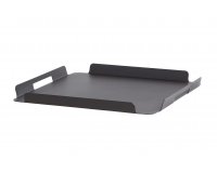 Taca na drinki ciemnoszara 65x65 cm aluminiowa