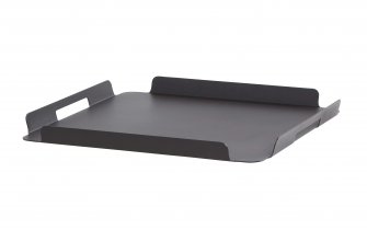 Taca na drinki ciemnoszara 65x65 cm aluminiowa