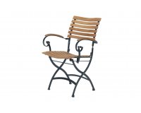 fotel składany retro ogrodowy z drewna teak 