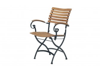 fotel składany retro ogrodowy  z drewna teak 