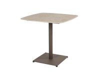 Stół kwadratowy z blatem ceramicznym VEROMNT noga brązowa