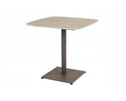 Stół kwadratowy z blatem ceramicznym VEROMNT noga brązowa