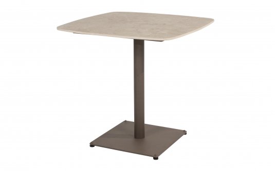 Stół kwadratowy z blatem ceramicznym VEROMNT noga brązowa Stół kwadratowy z blatem ceramicznym VEROMNT noga brązowa
