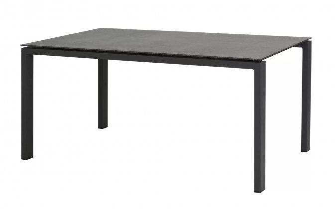 Stół Lafite 160 ogrodowy aluminiowy grafitowy blat kamień natryskowy