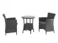 Fotel stołowy z technorattanu LIMBO czarny