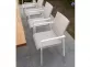 Aluminiowe krzesło ogrodowe białe SENSE z miękkim wodoodpornym siedziskiem profilowanym