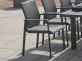 Nowoczesne krzesło aluminiowe SENSE z wygodnym siedziskiem z materiału AllWeather