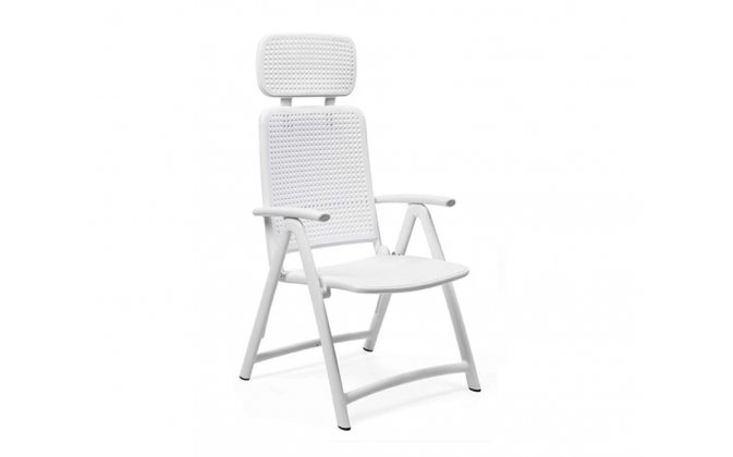 fotel z zagówkiem acqumarina nardi biały