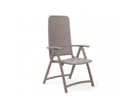 składany fotel ogrodowy wypoczynkowy basenowy nardi darsena taupe