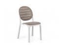 Krzesło ERICA Nardi białe z beżowym siedziskiem