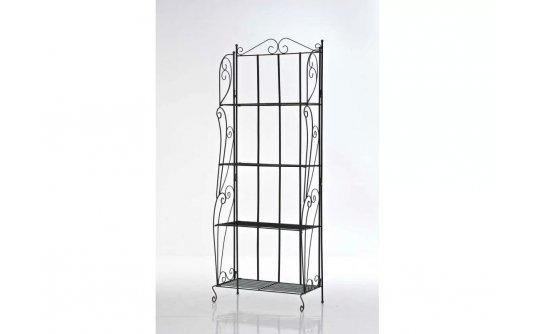 Regał LEA czarny metalowy retro ogrodowy Regał LEA czarny metalowy retro ogrodowy