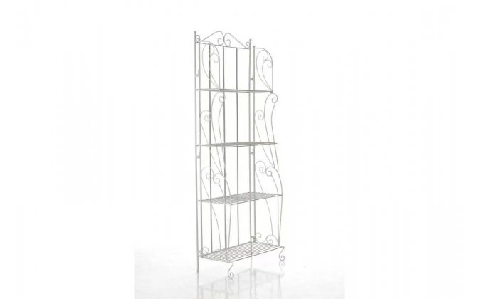 Regał LEA biały postarzany metalowy retro ogrodowy