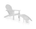 biały fotel plażowy drewniany malowany na biało ALFTA
