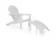 biały fotel plażowy drewniany malowany na biało ALFTA