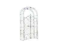 MELISA - Kolor brąz - pergola ogrodowa z bramką retro w kilku kolorach metalowy