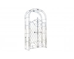 MELISA - Kolor brąz - pergola ogrodowa z bramką retro w kilku kolorach metalowy