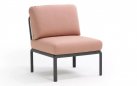Element poszerzający lub fotel bez podłokietnika komodo nardi antracyt poduszka rosa