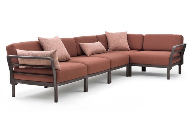 Modułowy nowoczesny narożnik ogrodowy máximo nardi terra