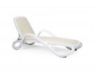 leżak alfa bianco / tkaniana frama beige