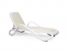 leżak alfa bianco / tkaniana frama beige