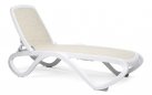 leżak ogrodowy OMEGA bianco / bianco