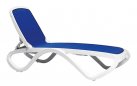 leżak ogrodowy OMEGA bianco / blu