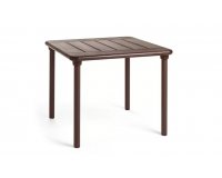 Kwadratowy stół ogrodowy MAESTRALE 90 Kawowy