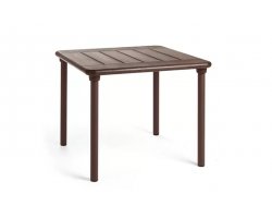 Kwadratowy stół ogrodowy MAESTRALE 90 Kawowy