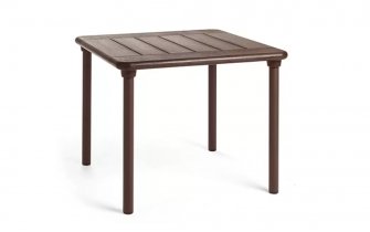 Kwadratowy stół ogrodowy MAESTRALE 90 Kawowy