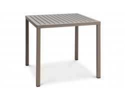 Stół kwadratowy CUBE 80x80 polipropylen Nardi kolor tortora