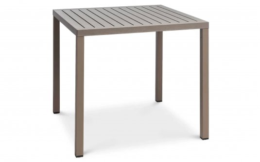 Stół kwadratowy CUBE 80x80 polipropylen Nardi kolor tortora Stół kwadratowy CUBE 80x80 polipropylen Nardi kolor tortora