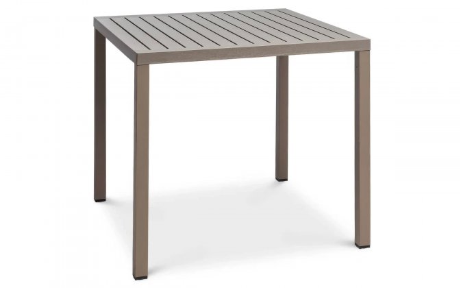 Stół kwadratowy CUBE 80x80 polipropylen Nardi kolor tortora