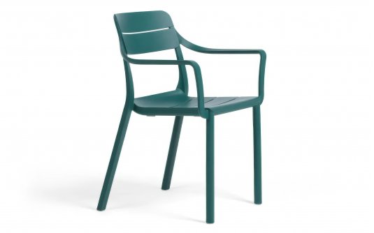 Krzesło sztaplowane ogrodowe z podłokietnikami nardi cassia kolor maya